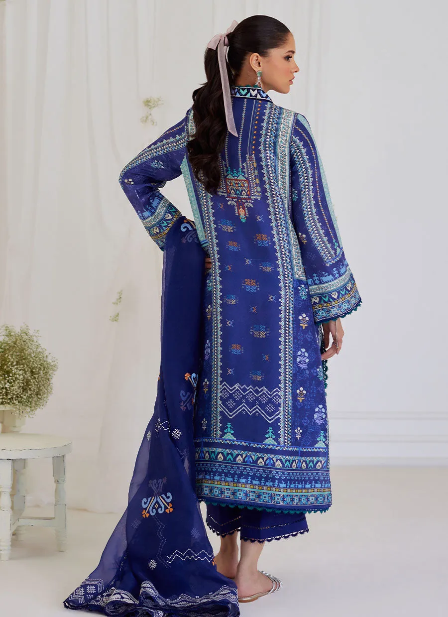 Adina Blue Shirt And Dupatta