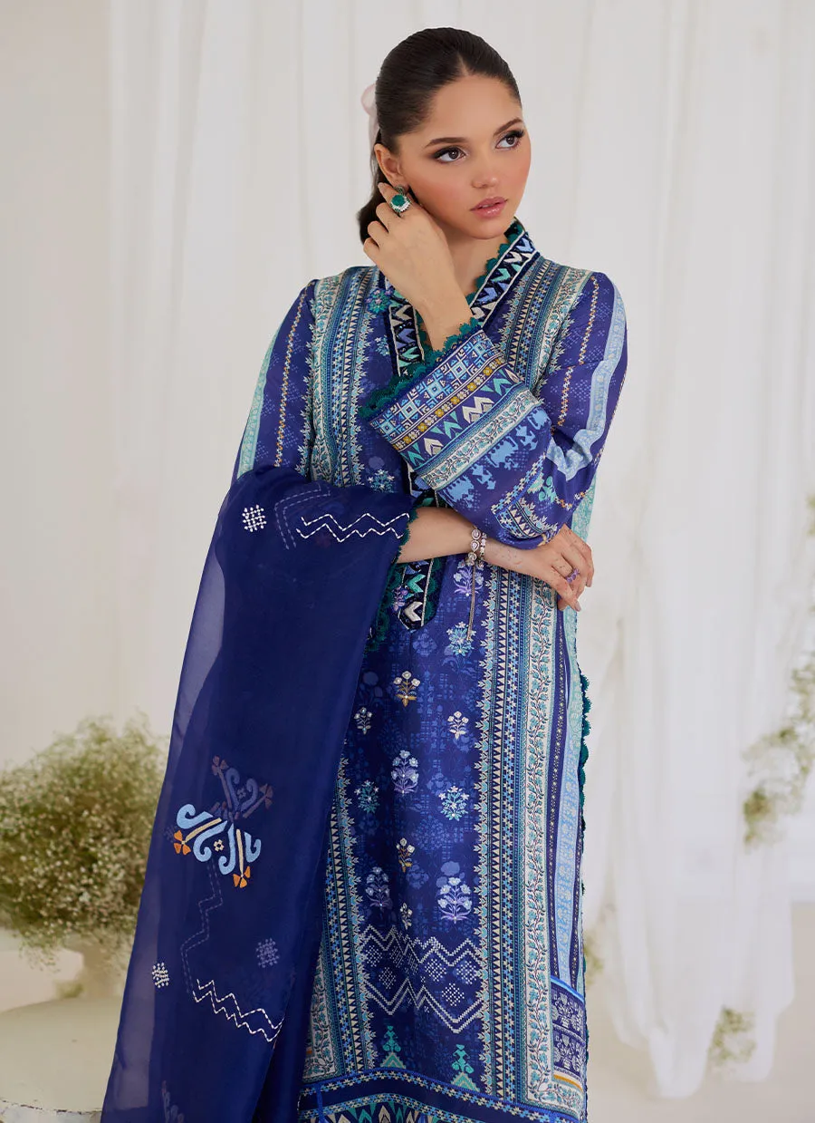 Adina Blue Shirt And Dupatta