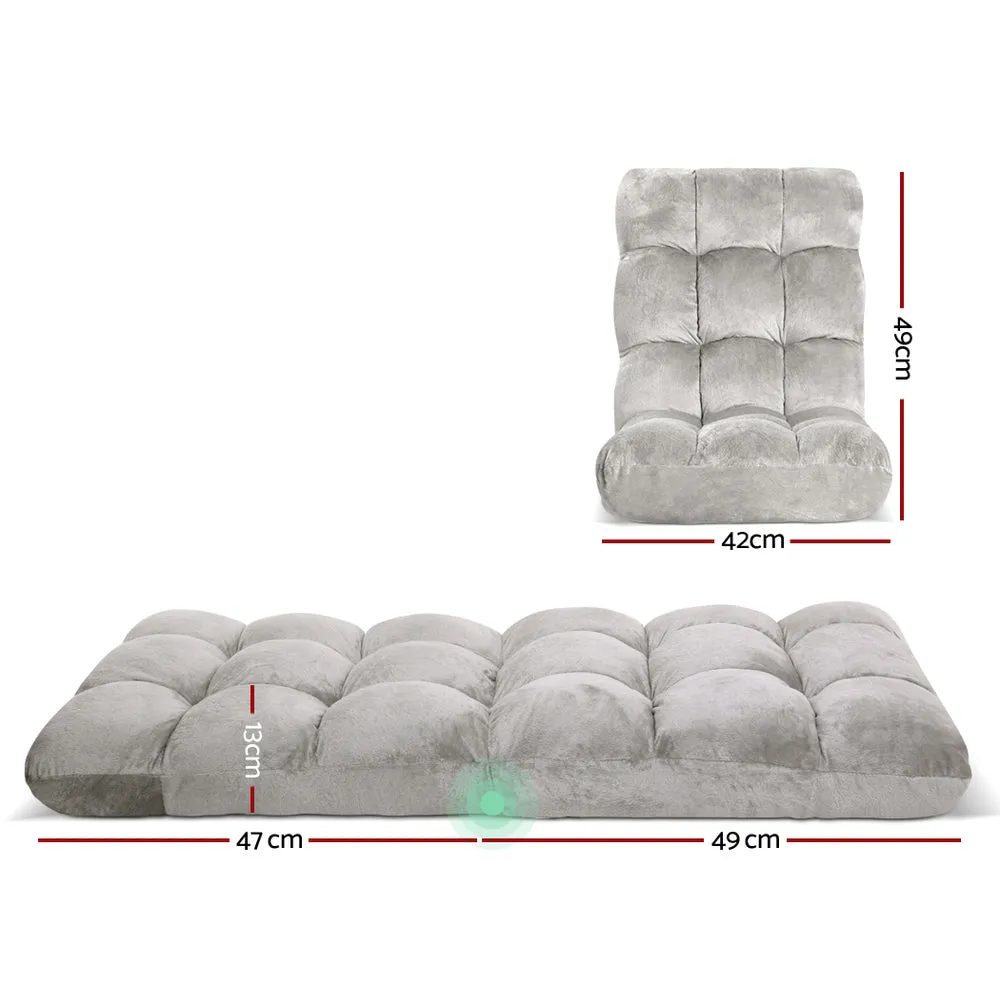 Adjustable Flannel Lounge Sofa Bed, 14 Positions - Artiss