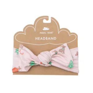 Angel Dear Baby Girls Pink Gingerbread Sleigh Headband