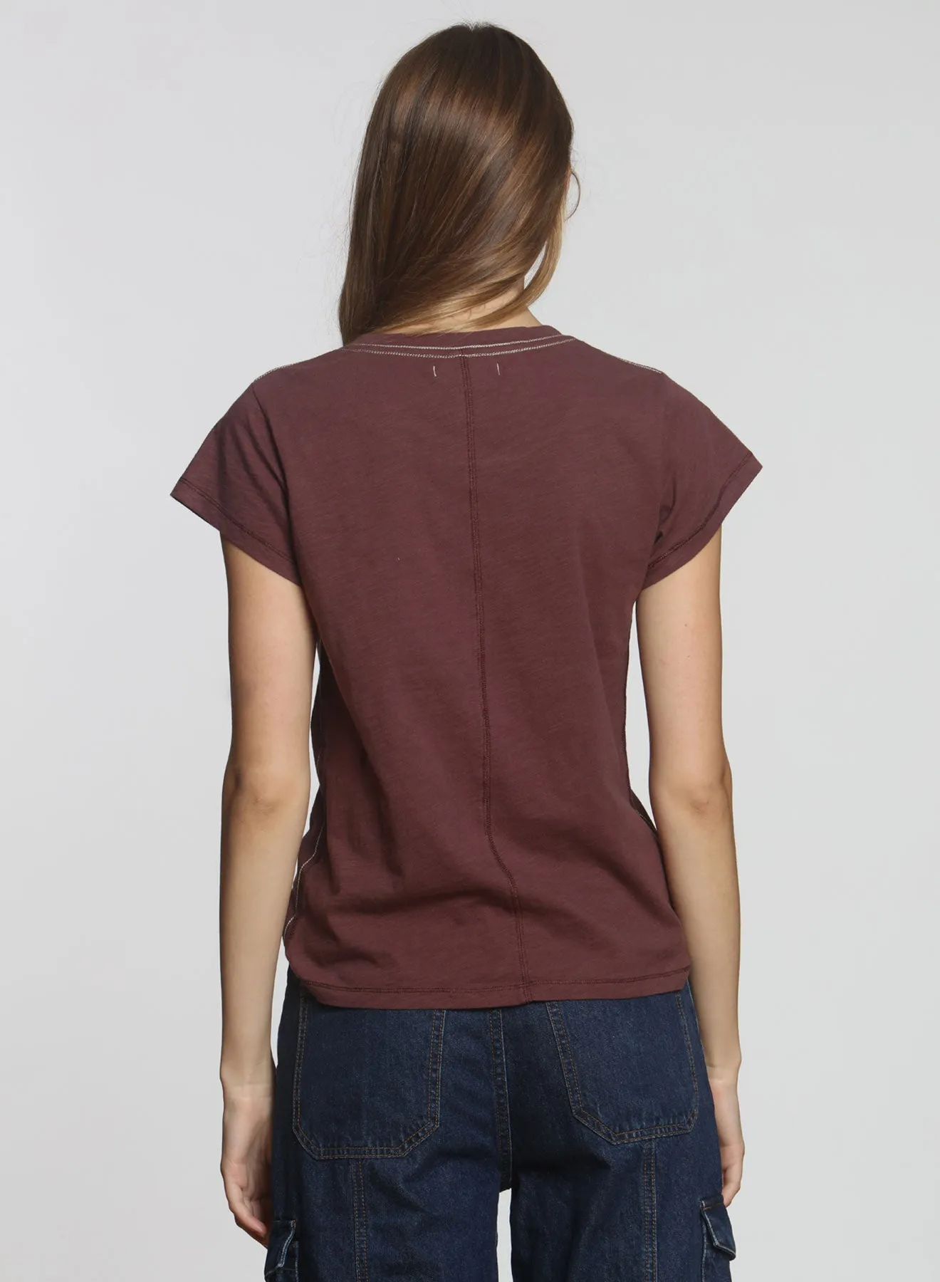 Ava Classic Tee - Maroon