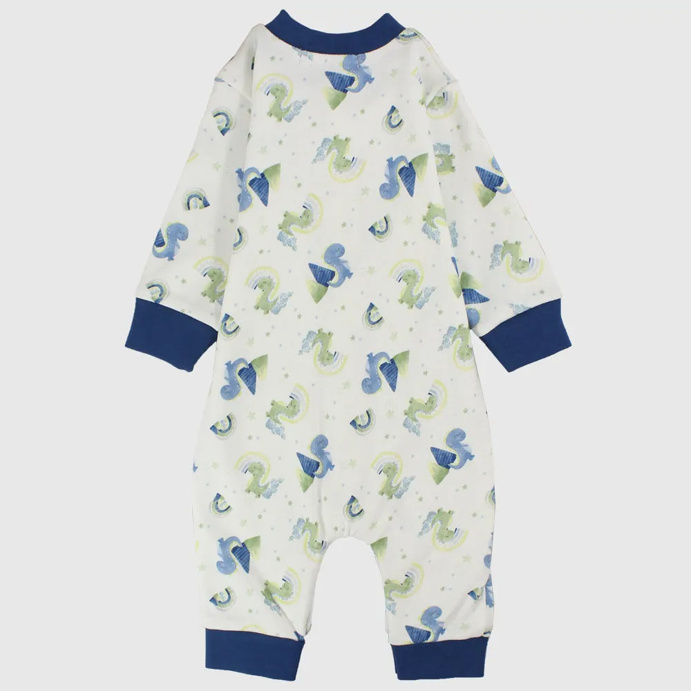 Baby Dinos Long-Sleeved Footless Onesie