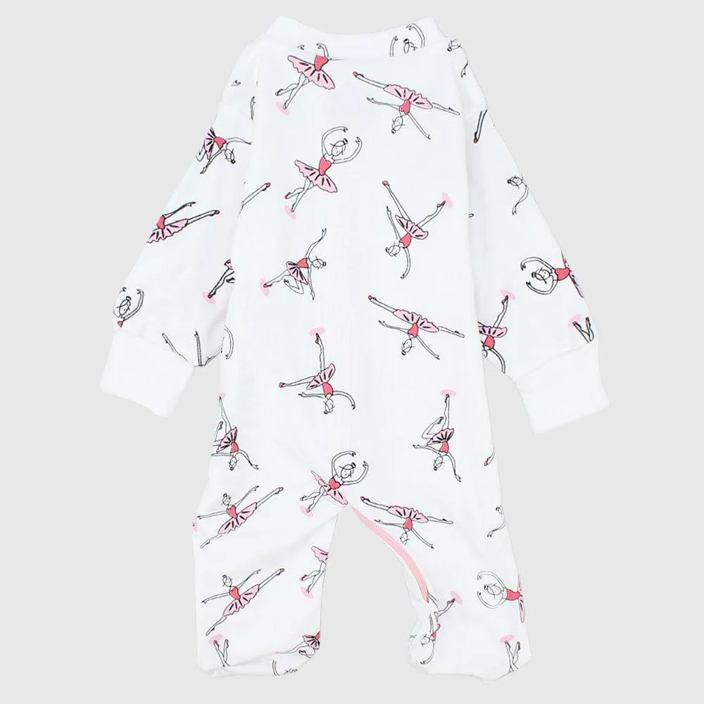 Ballerina Long-Sleeved Baby Footie