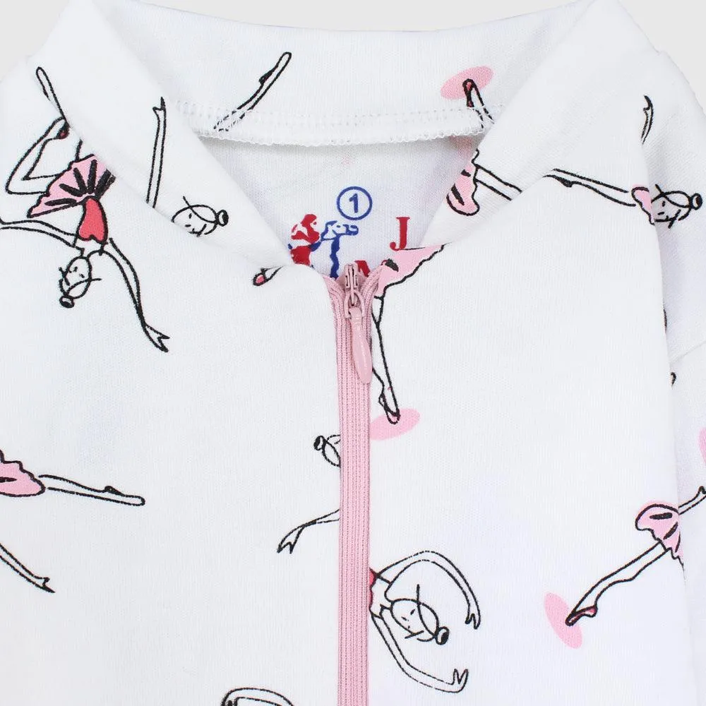 Ballerina Long-Sleeved Baby Footie