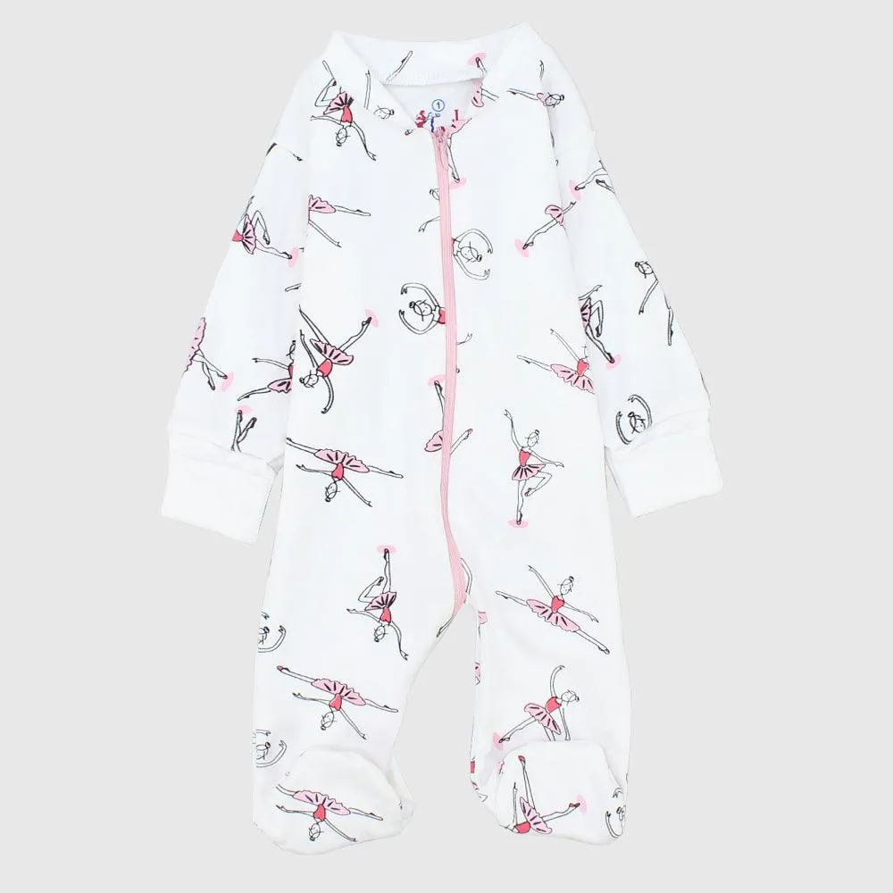 Ballerina Long-Sleeved Baby Footie