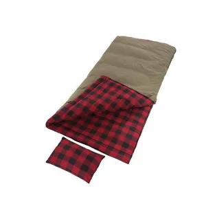 Big Game Big and Tall Sleeping Bag, Plaid Red