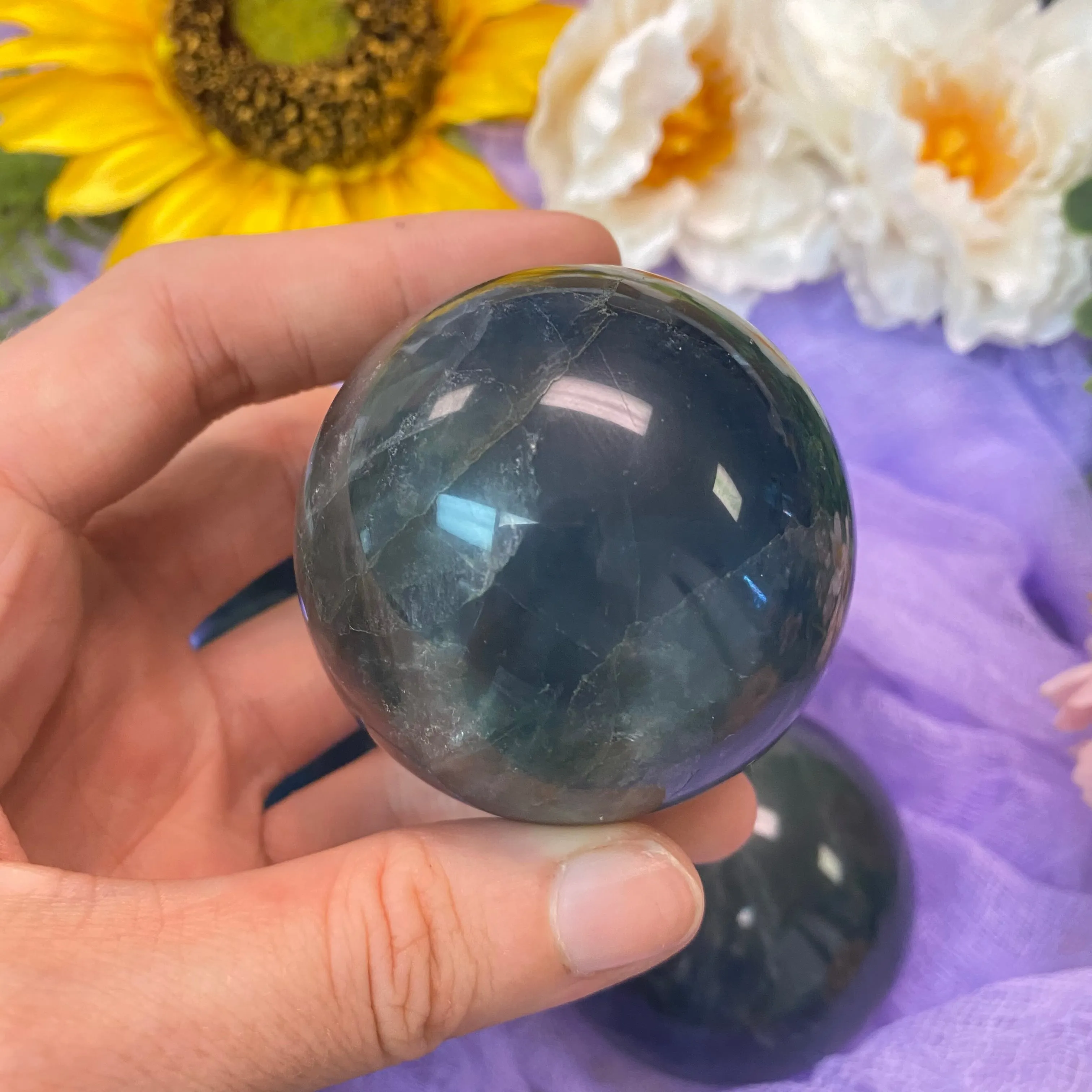 Blue Fluorite Sphere