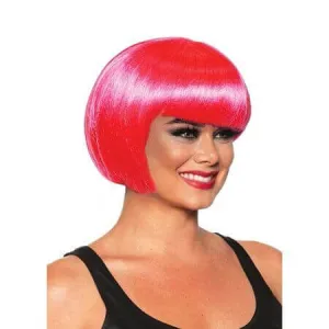 Bob Cut Wig - Hot Pink