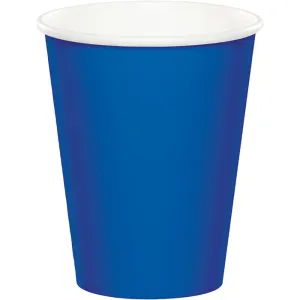 Bulk Cobalt Blue Value Friendly 9 oz Hot & Cold Paper Cups (96 per Case)