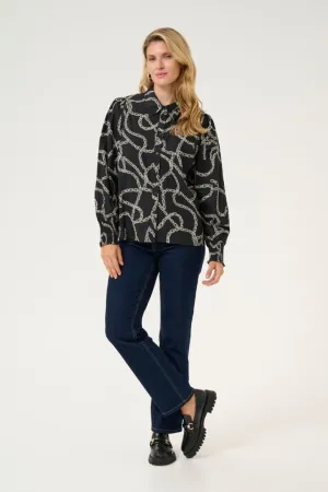 CHAIN PRINT BUTTON DOWN SHIRT