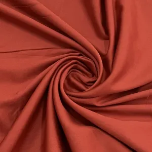 Classic Scarlet Brown Solid Cotton Satin