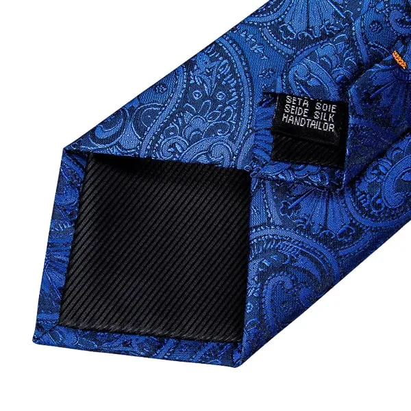 Classy Men Blue Paisley Silk Tie