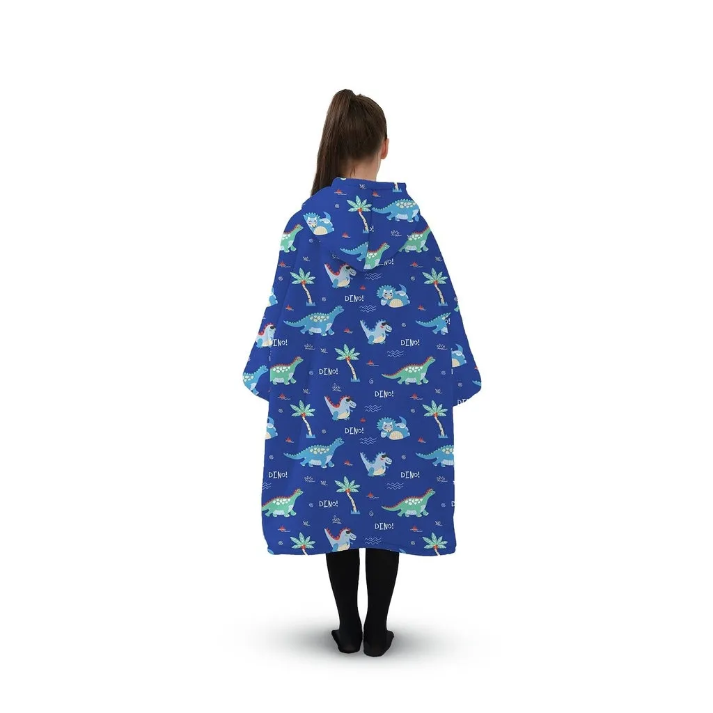 Comfy Dinosaur Kids Hoodie Blanket, Double Layers, Gominimo