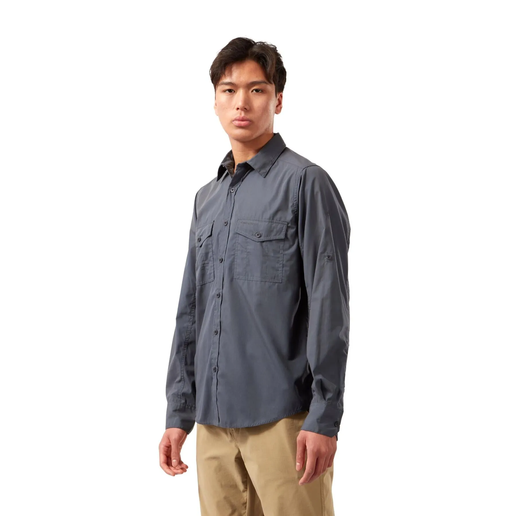 Craghoppers Mens New Kiwi Long Sleeved Shirt Walking Nosi Defence Travel