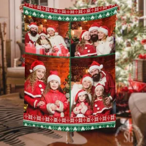 Custom Photo Blanket Personalized Christmas Blanket with Pictures