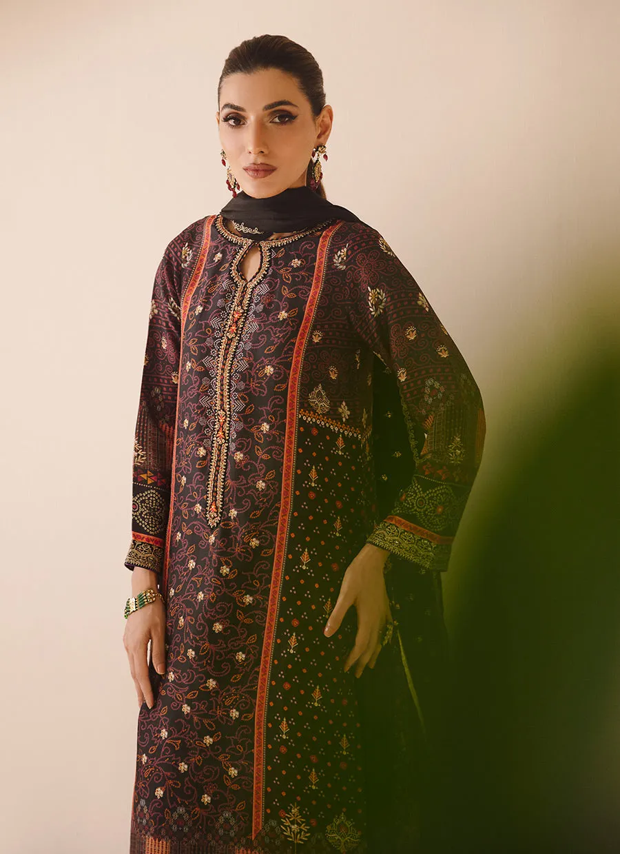 Dama Onyx Shirt And Dupatta