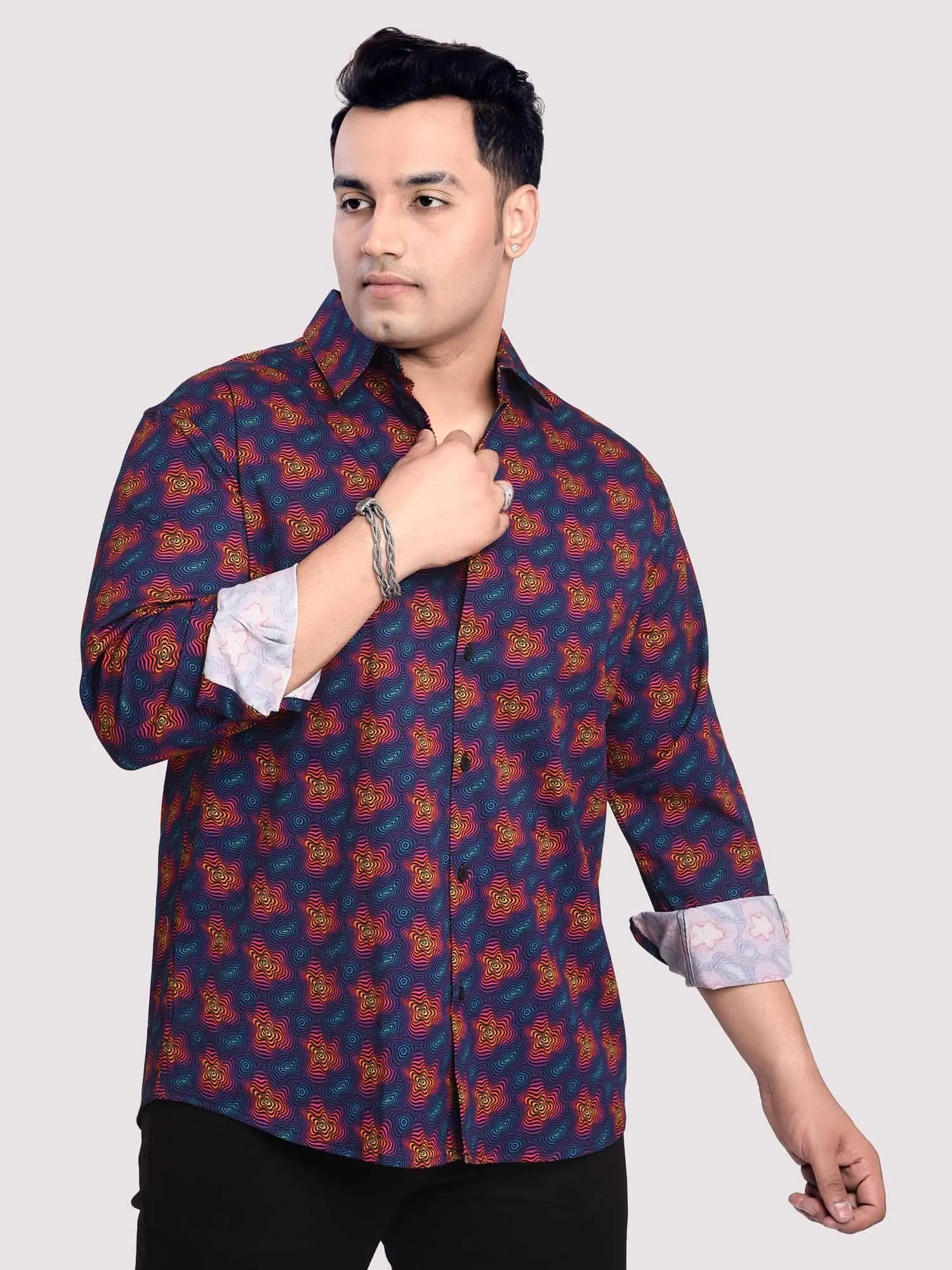 Dazzle Digital Printed Shirt Men's Plus Size