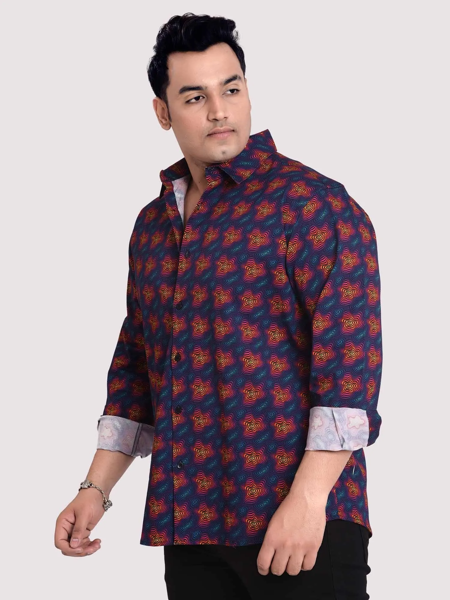 Dazzle Digital Printed Shirt Men's Plus Size