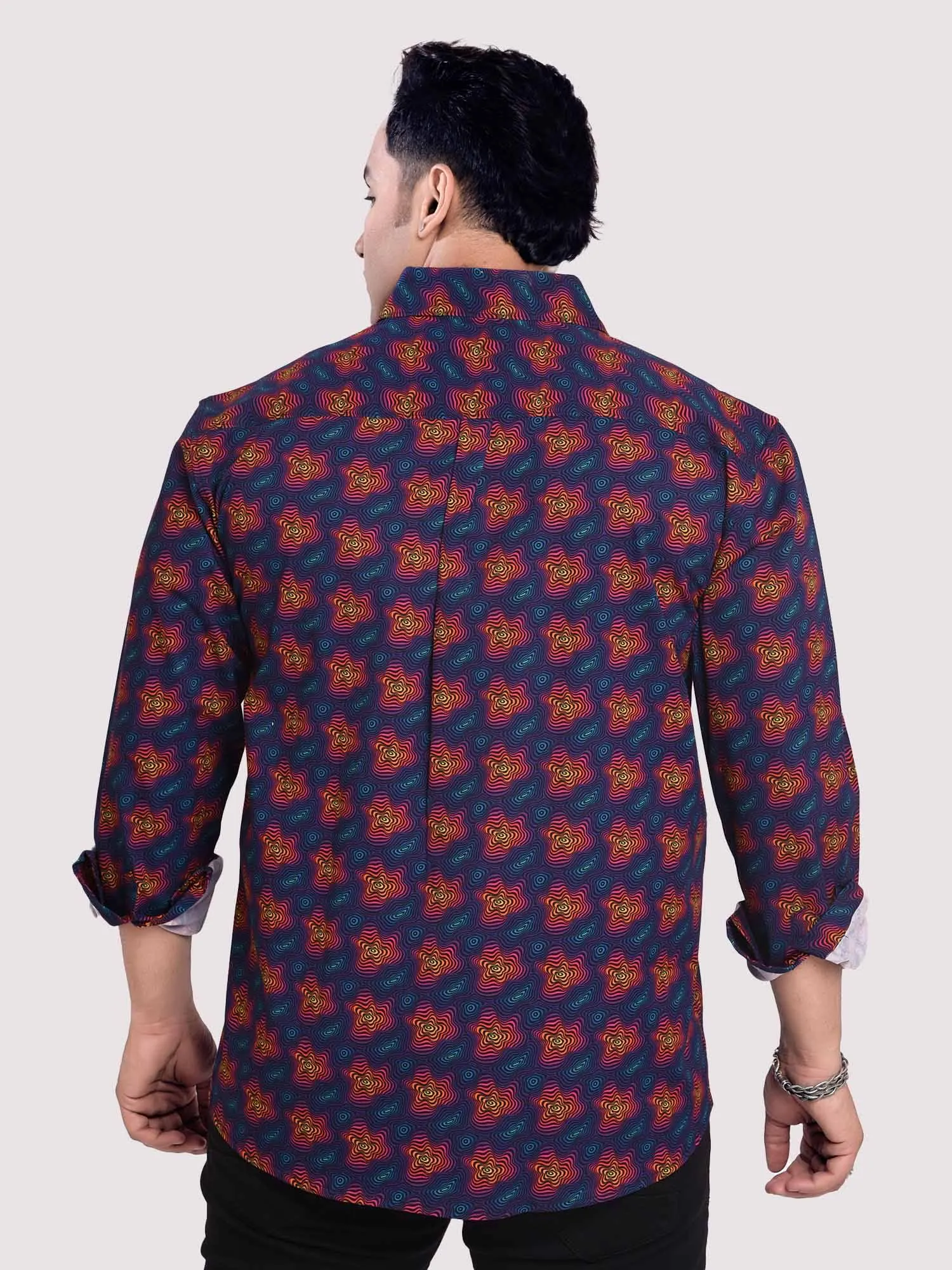 Dazzle Digital Printed Shirt Men's Plus Size