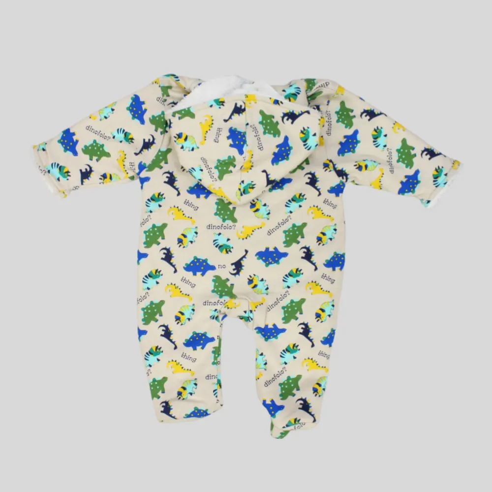 Dinos Long-Sleeved Baby Footie