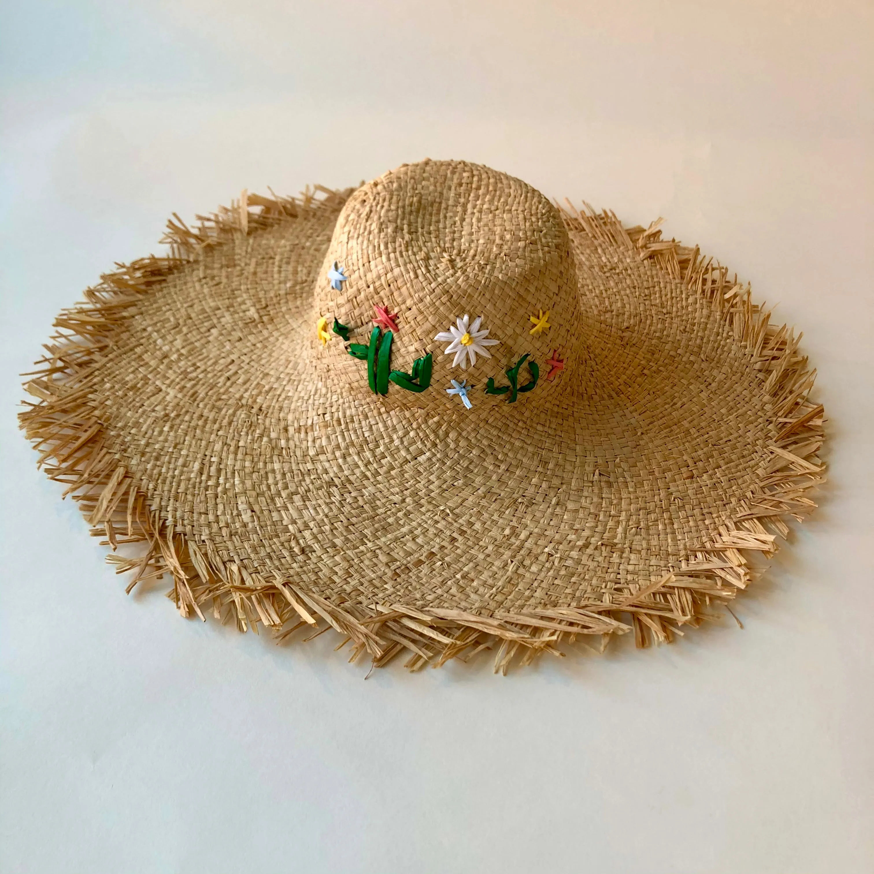 DIY Raffia Sunhat with Embroidery Kit