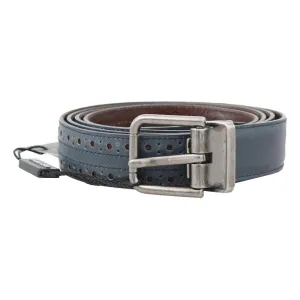 Dolce & Gabbana Elegant Blue Leather Men's Belt