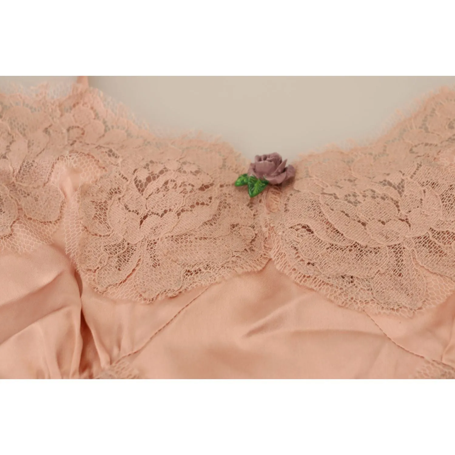 Dolce & Gabbana Elegant Pink Silk Lingerie Top