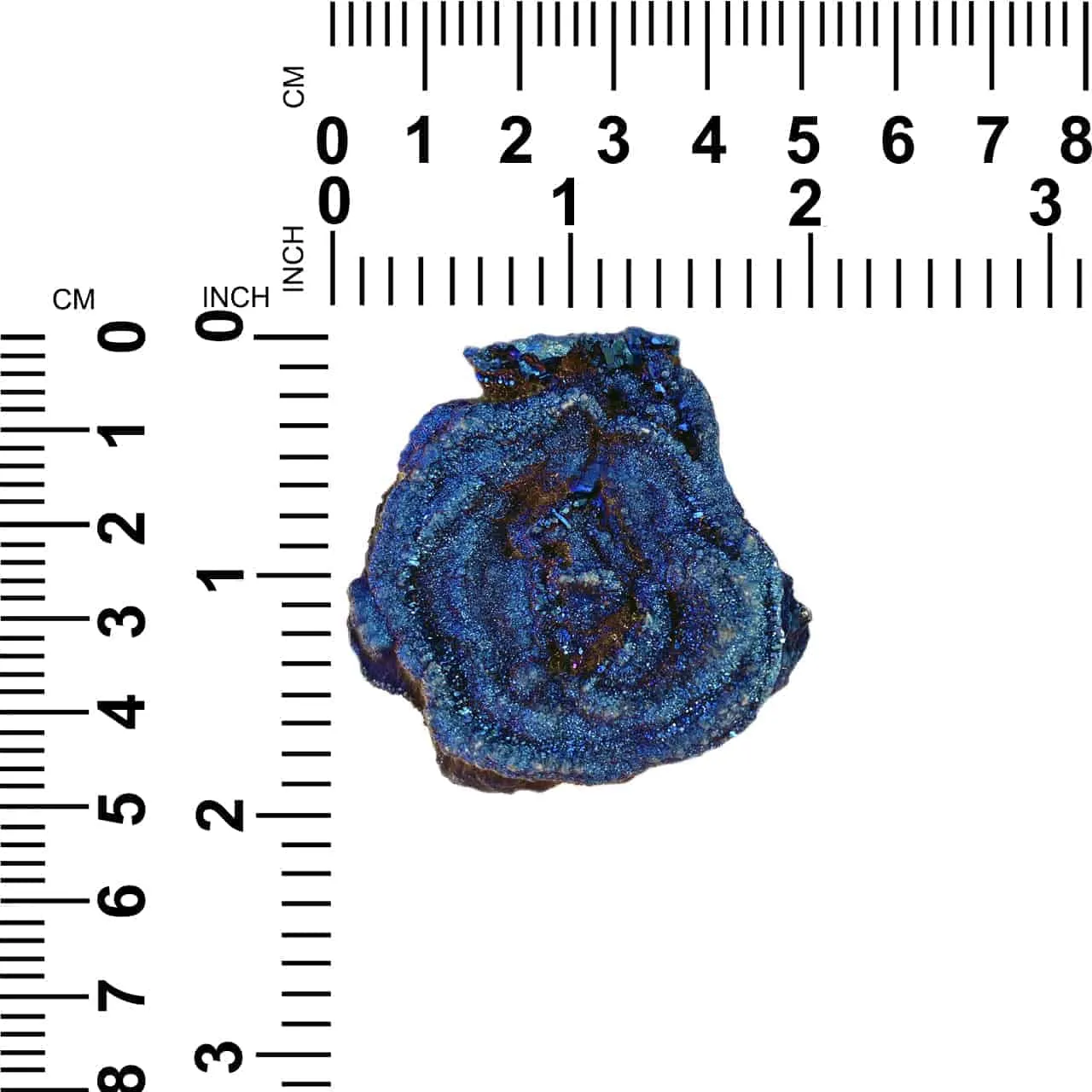 Drusy Deep Blue Rosette 50mm - 1 piece