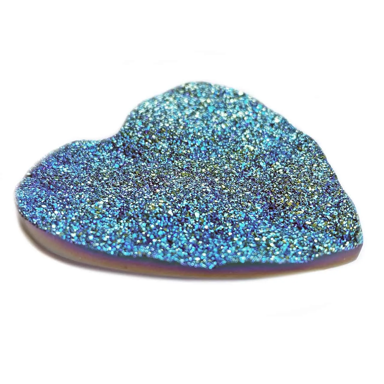 Drusy Heart Cabochon 50mm - 1 piece