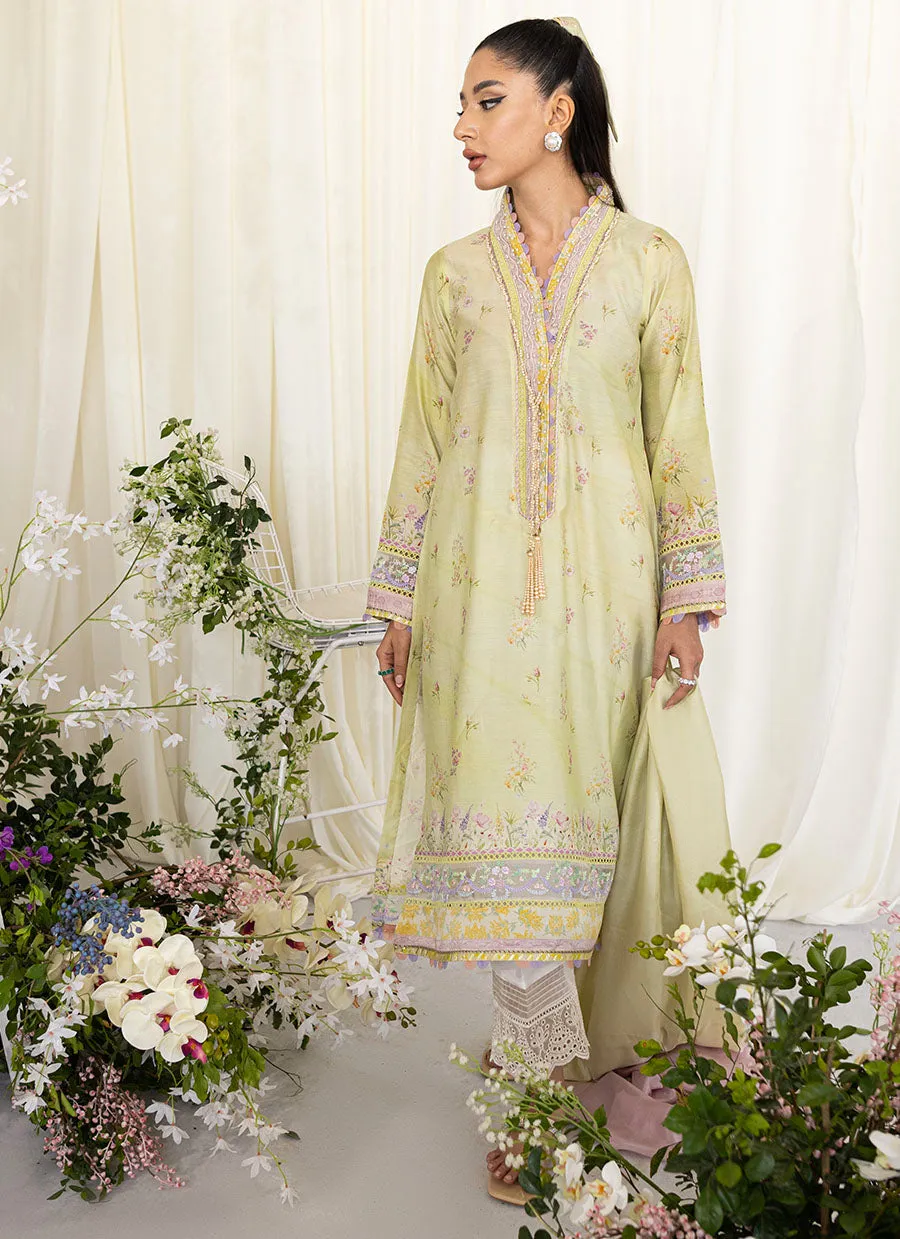 Elain Kiwi Shirt And Dupatta