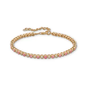 Embarcadero Evil Eye CZ Tennis Bracelet in Pink