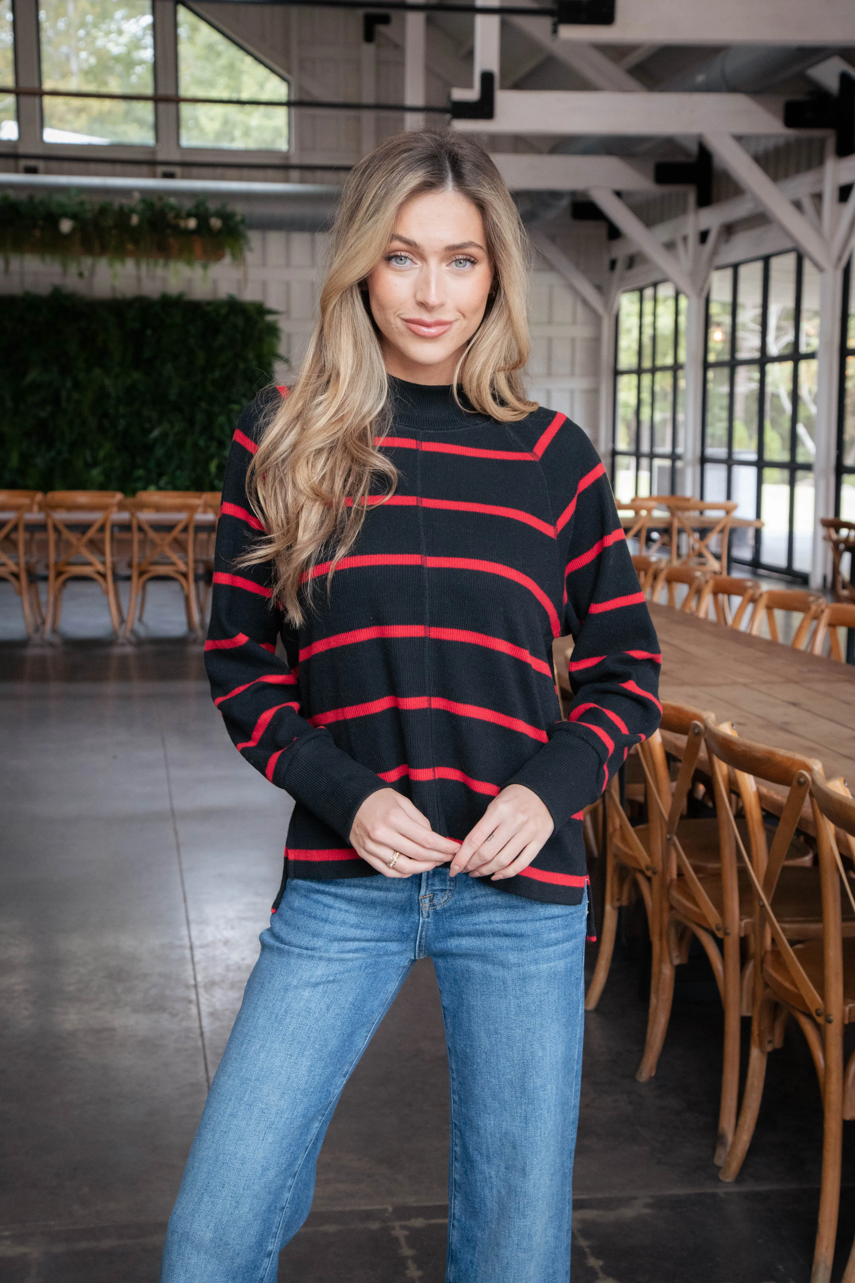 Fireside Striped Tunic, Red/Black | Sanctuary