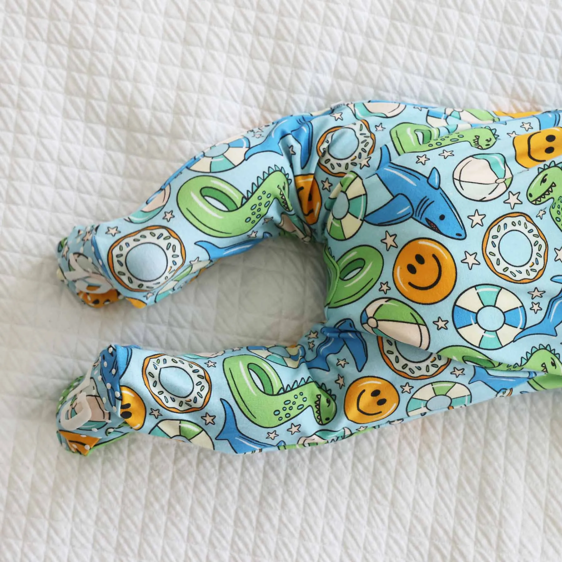 Floatie Friends Zipper Footie | Blue