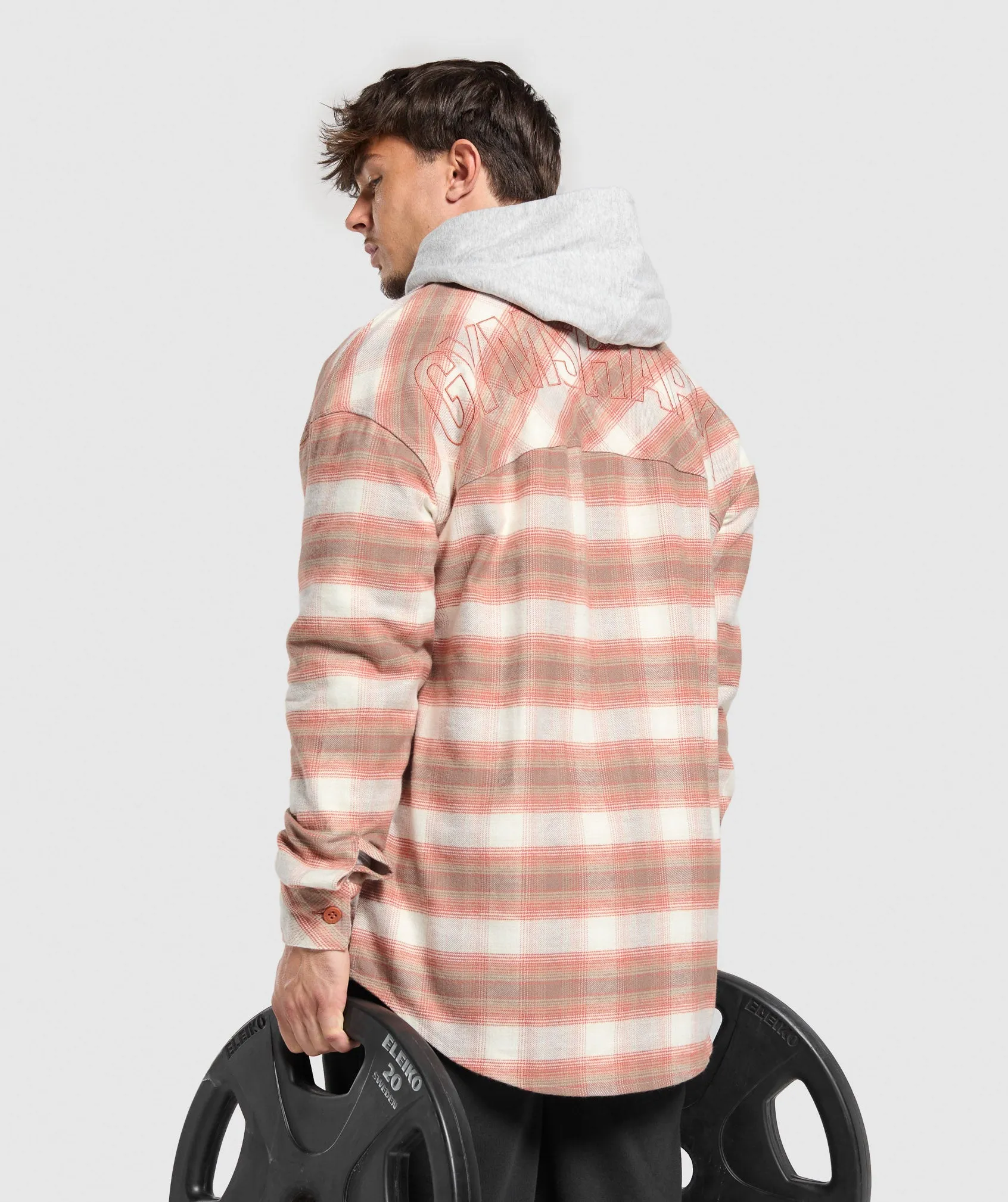 Gymshark Flannel Shirt - Soft White