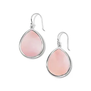 Ippolita Polished Rock Candy Pink Mother of Pearl Small Teardrop Earrings in Sterling Silver