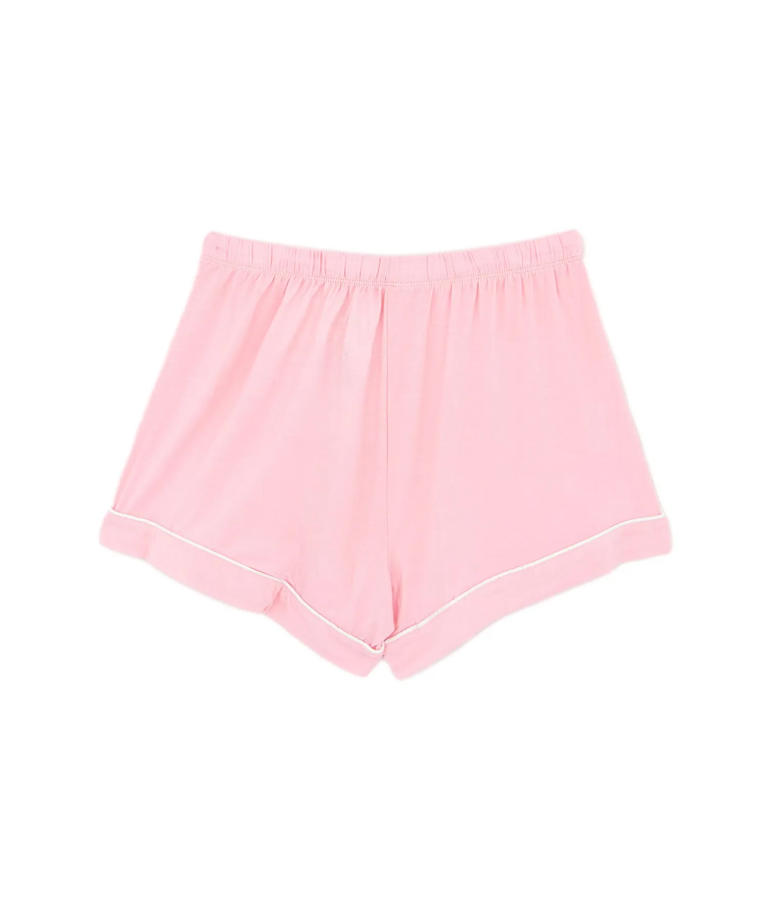 Katie J NYC Juniors Baby Pink/White Lynn PJ Shorts Set