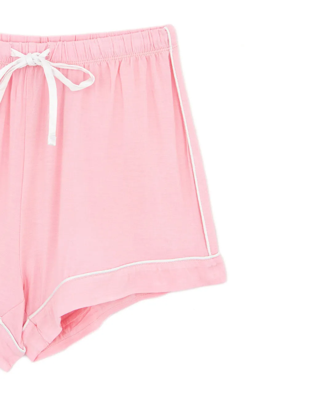 Katie J NYC Juniors Baby Pink/White Lynn PJ Shorts Set