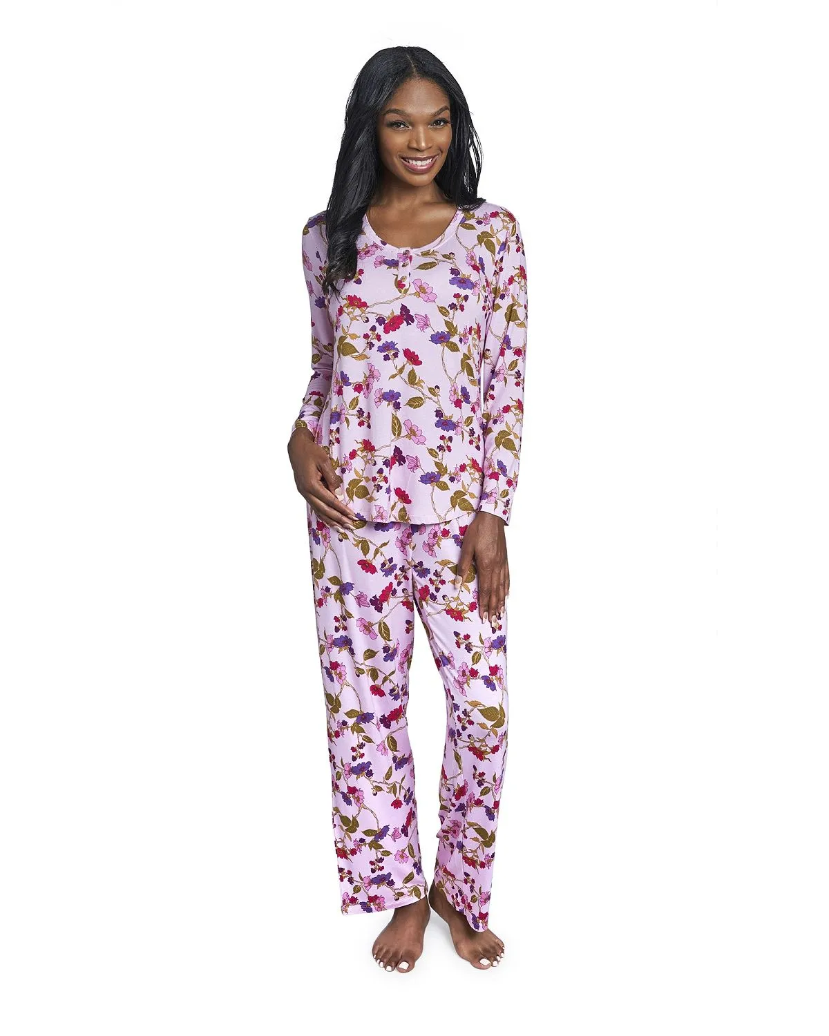 Laina Women's Maternity and Nursing Pajama Set Everly Gray