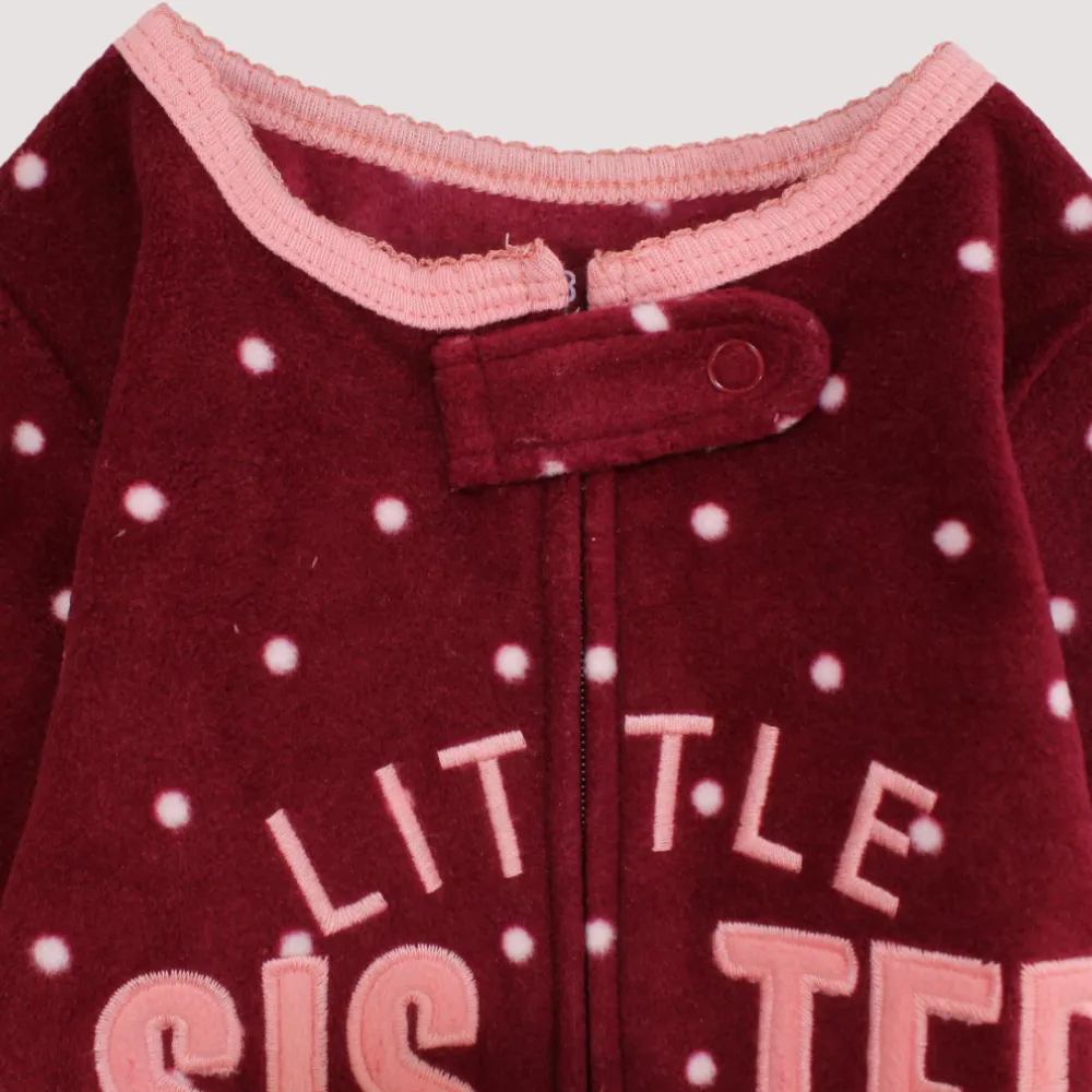 Little Sister Long-Sleeved Baby Footie