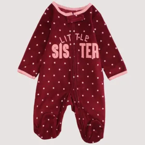 Little Sister Long-Sleeved Baby Footie