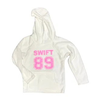 Made with Love and Kisses White/Neon Pink Swift/89 Hoodie