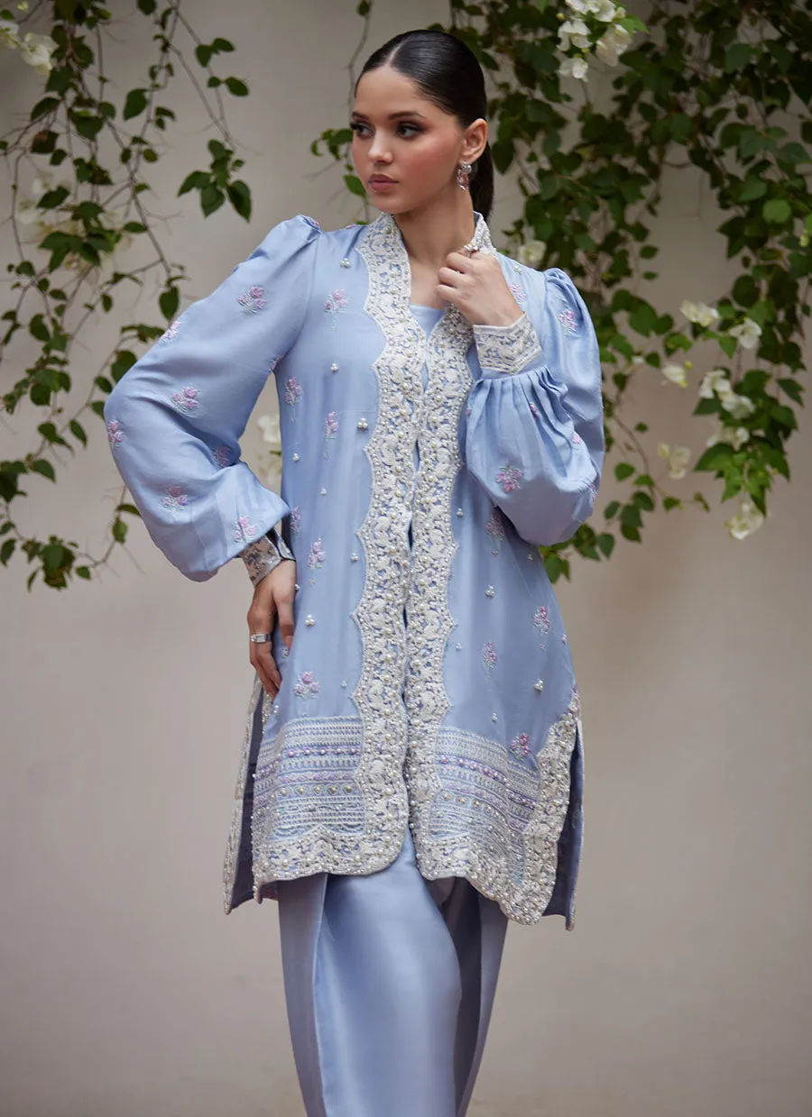 Marat Periwinkle Embroidered Jacket