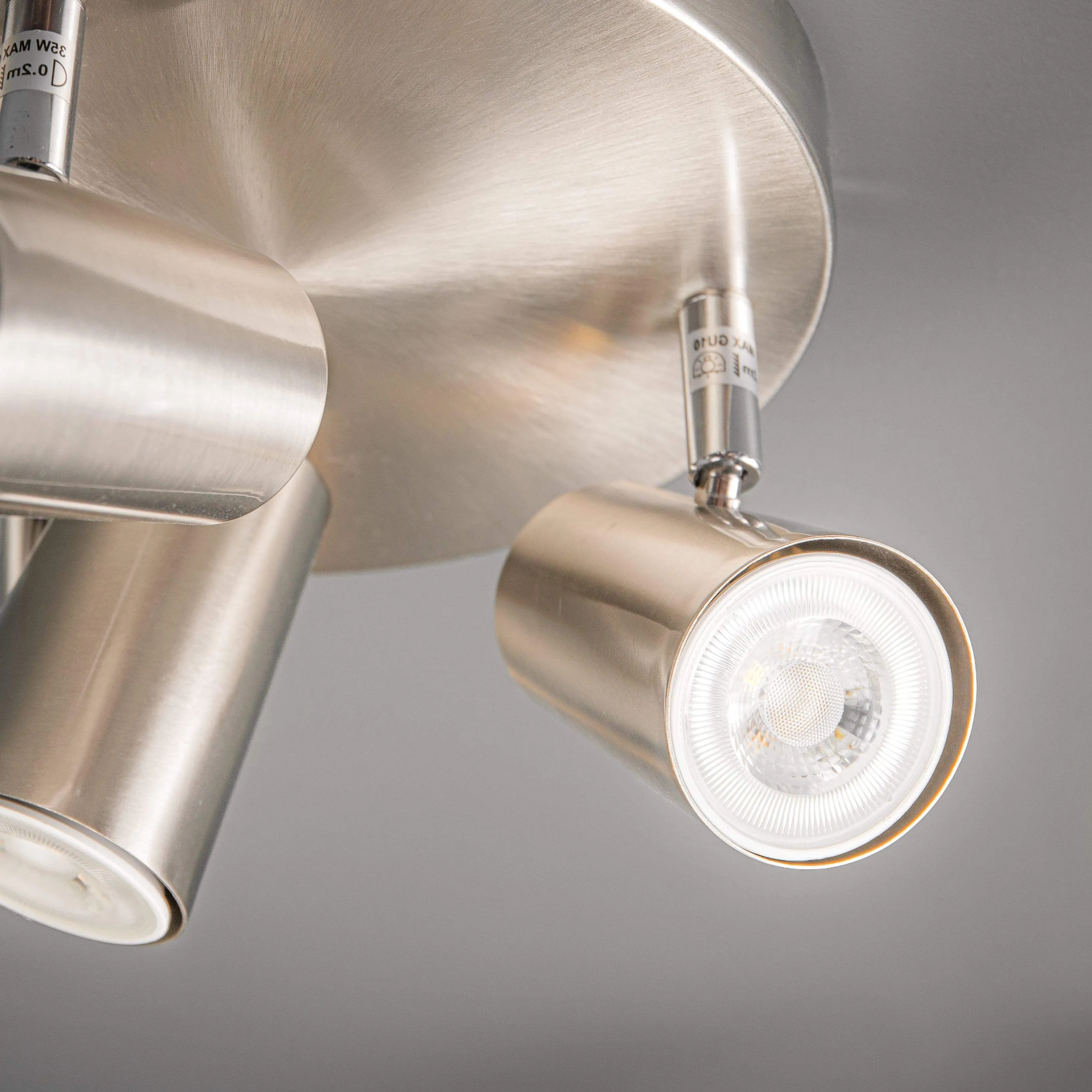 Marseille Triple Spotlight Satin Nickel Ceiling Light