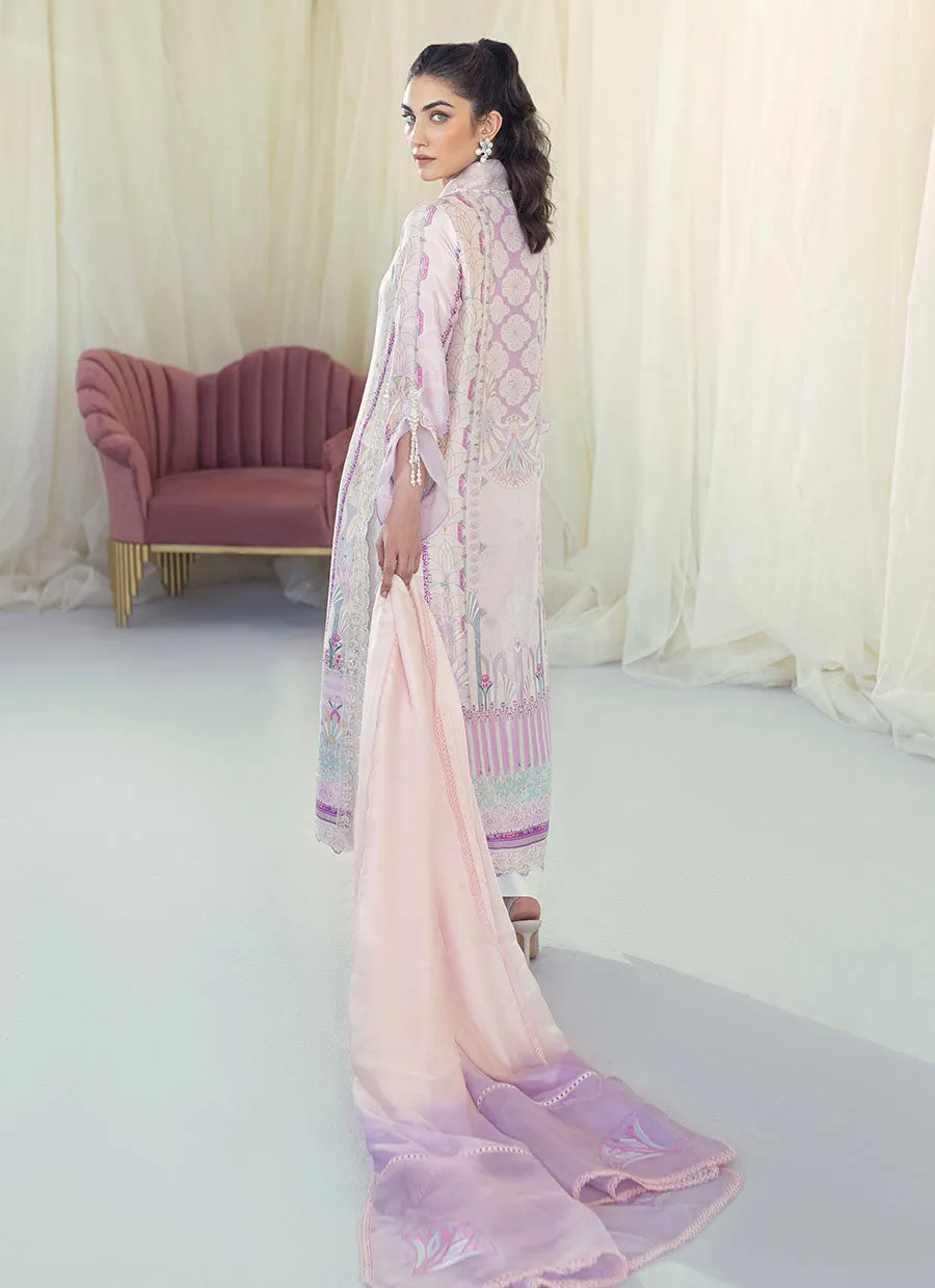 Maude Lavender Silk Shirt and Dupatta