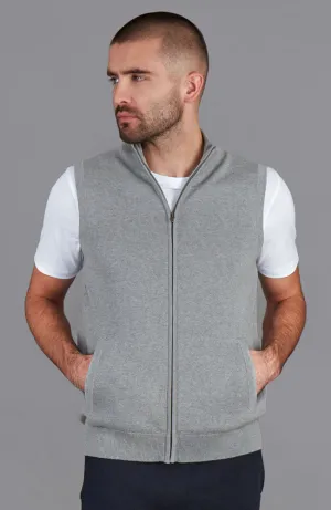 Mens Lightweight Cotton Zip Through Gilet