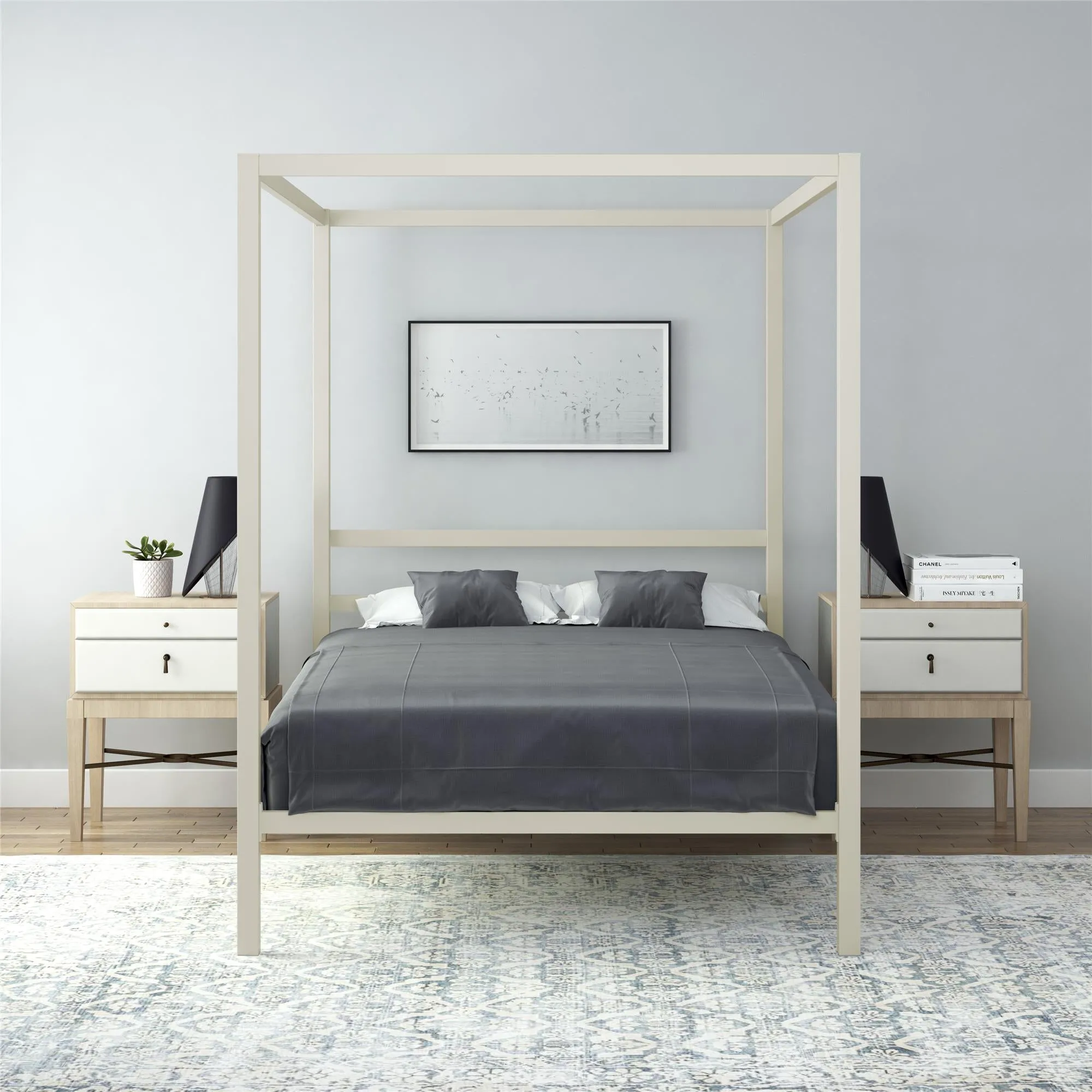 Modern Metal Canopy Bed Frame