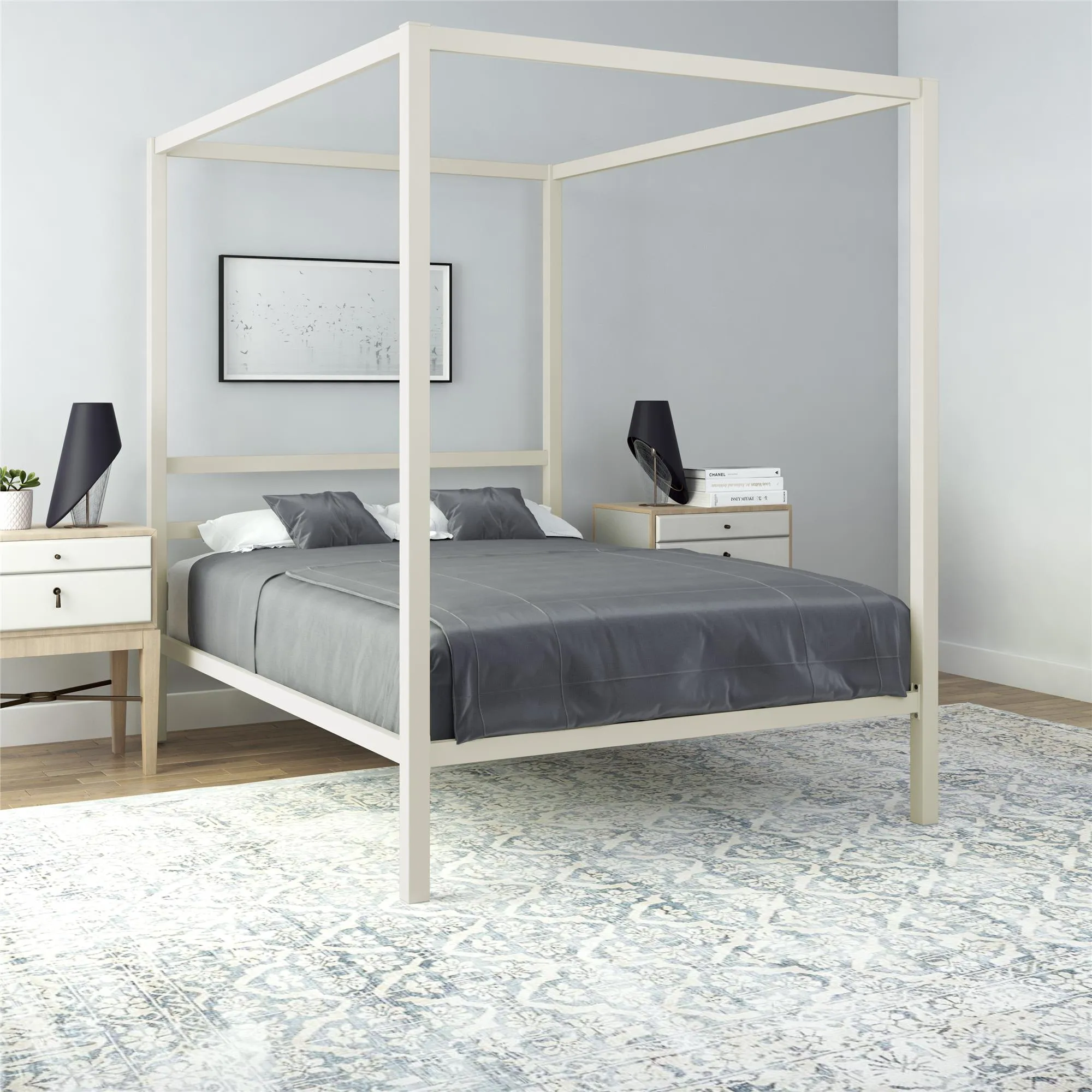 Modern Metal Canopy Bed Frame