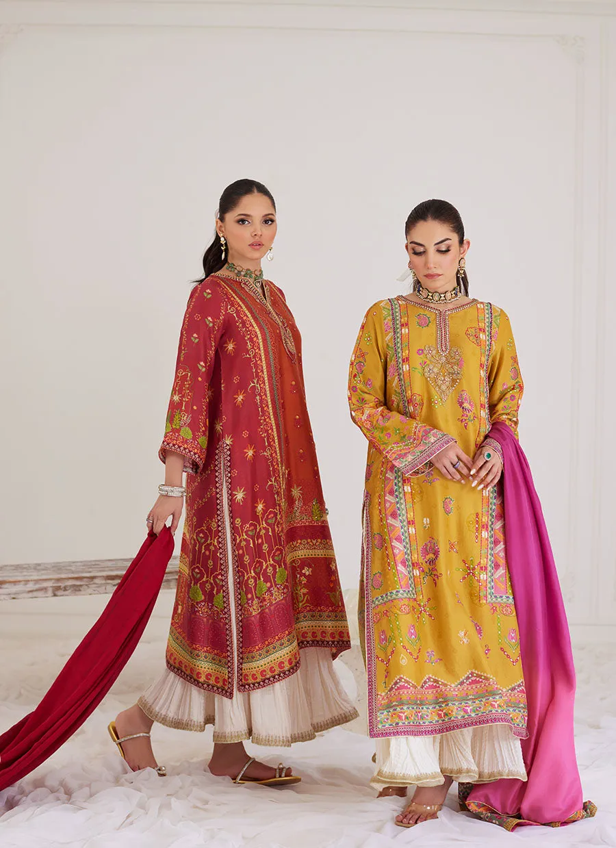 Palmira Mustard Shirt And Dupatta