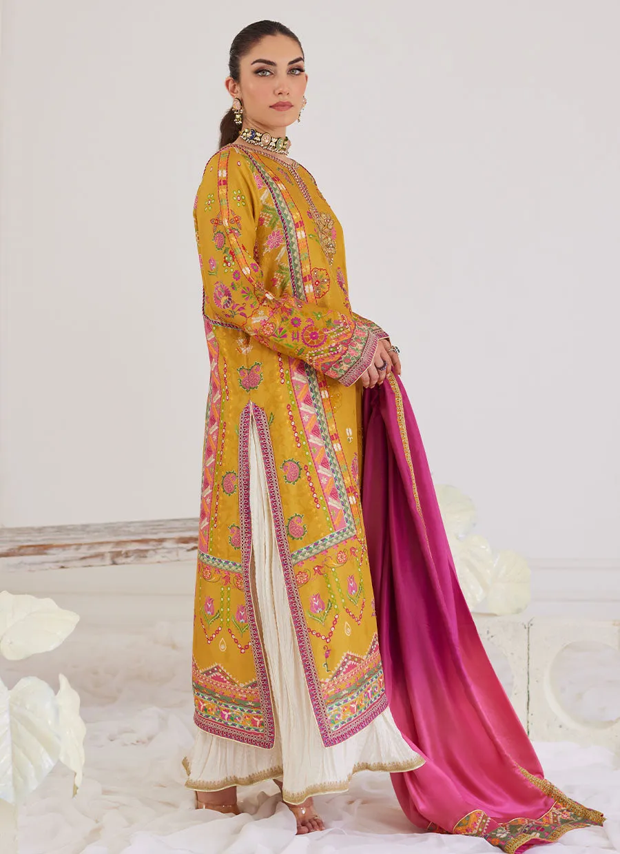 Palmira Mustard Shirt And Dupatta