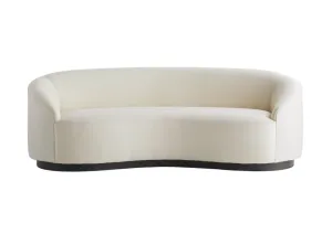 Petite Curved Sofa in Muslin